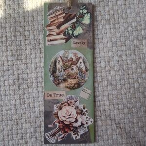 Floral and Book Themed Bookmark